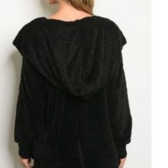 Sherpa Jacket with Hood Black - Picture 5 of 6